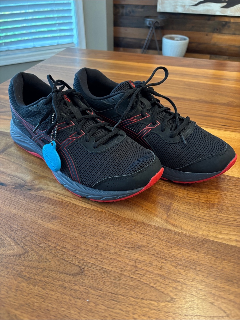Asics Black Red Gel-Contend 6 Running Athletic Shoe Men’s Size 11